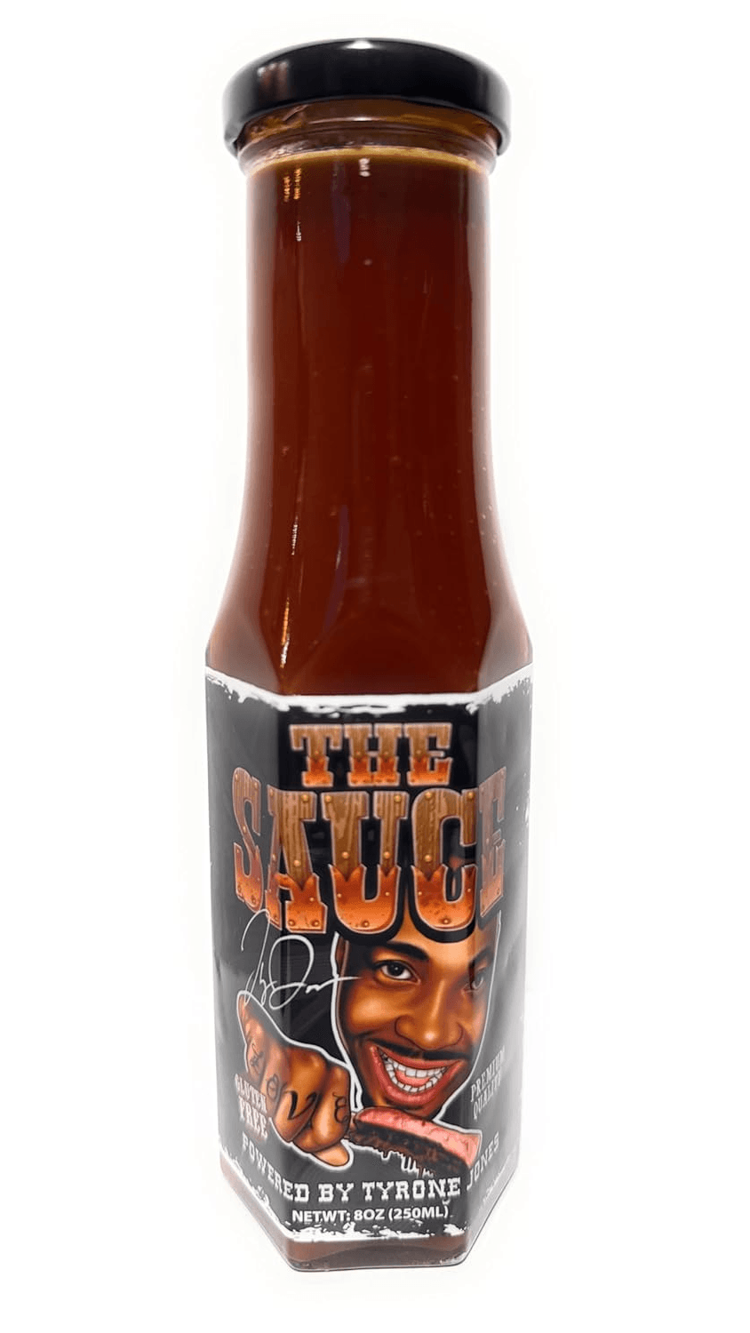 The Sauce Powered by Tyrone Jones - bottle on white background